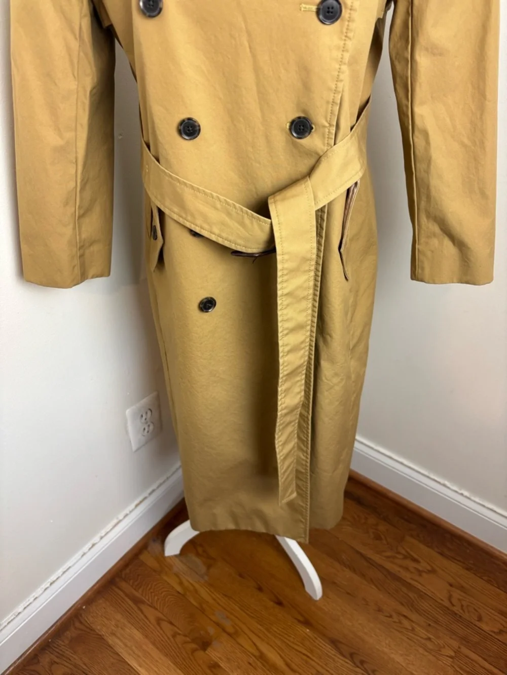 J.Crew New Long Icon Trench Coat In Size 8P